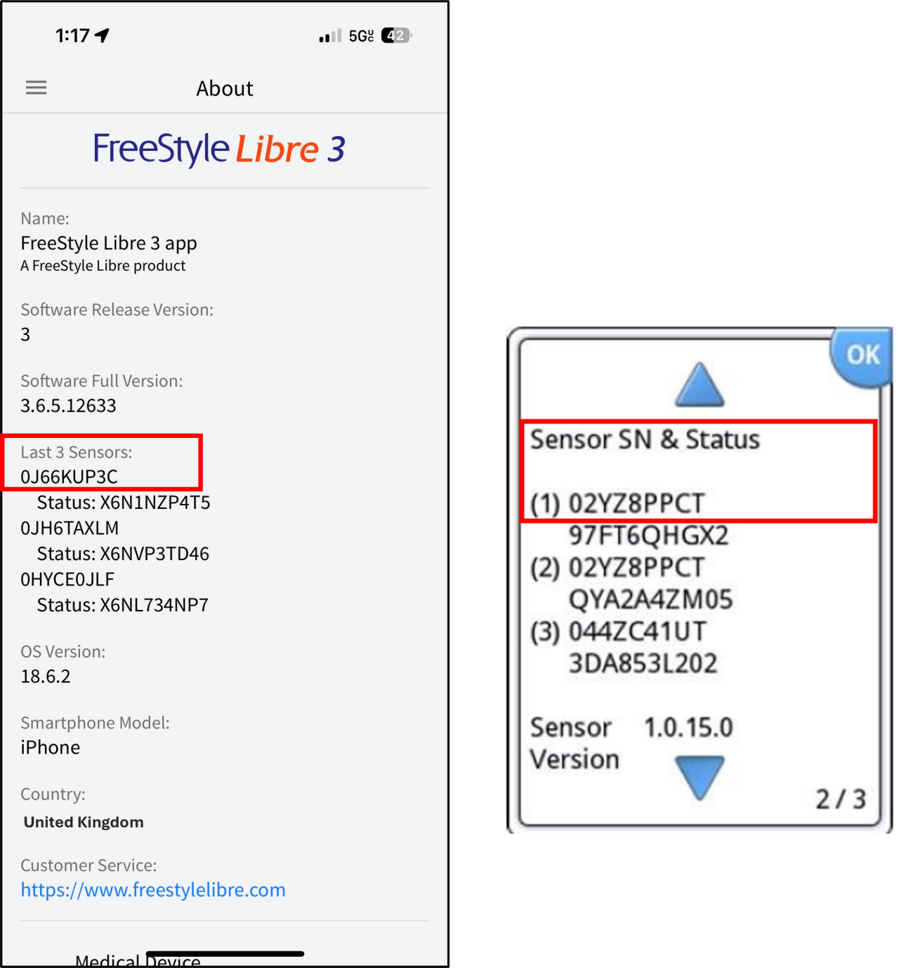 Reader​  From the Settings Menu select System Status, then System Info
