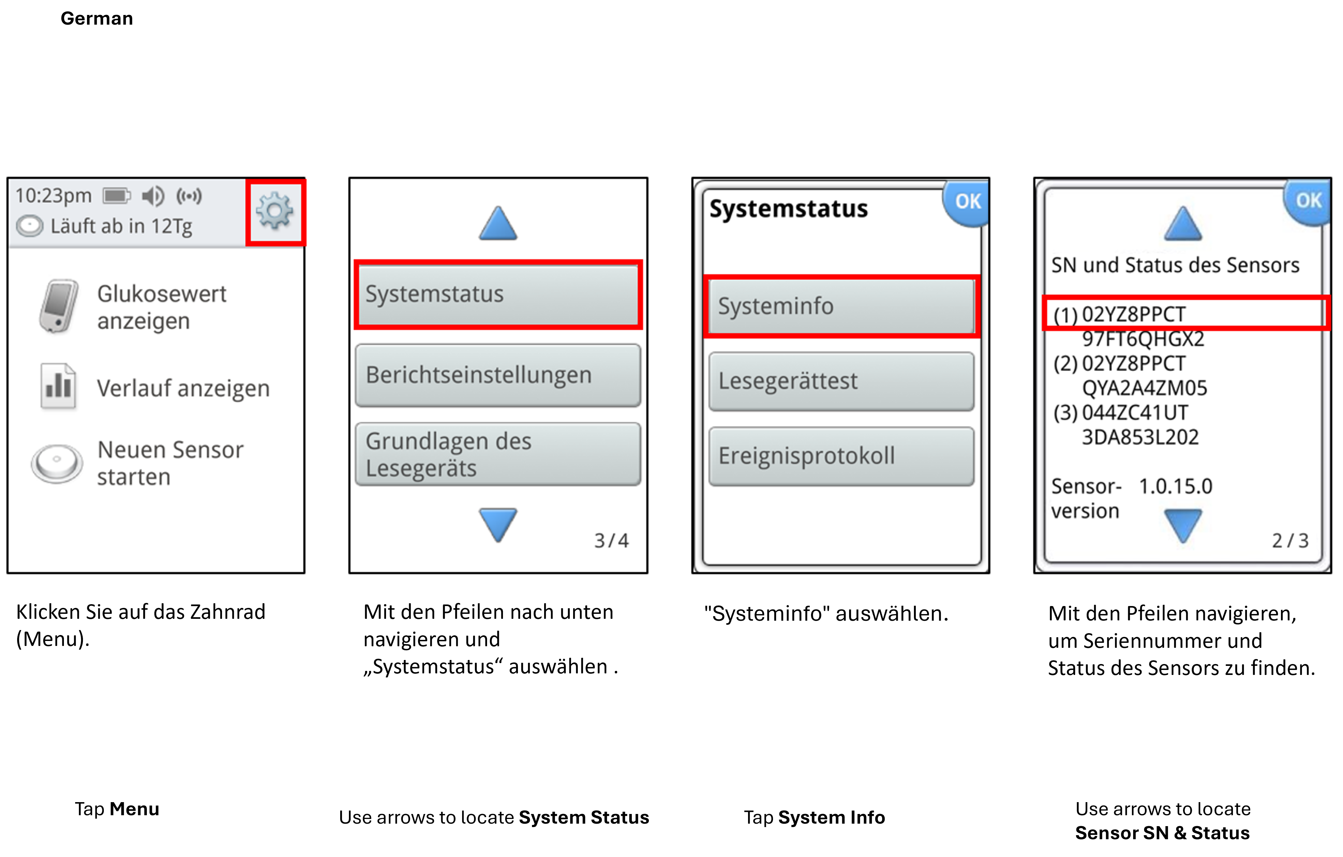 sensor serial number