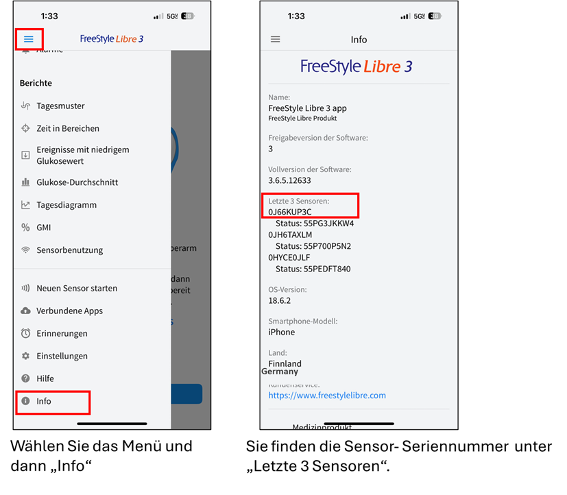 sensor serial number