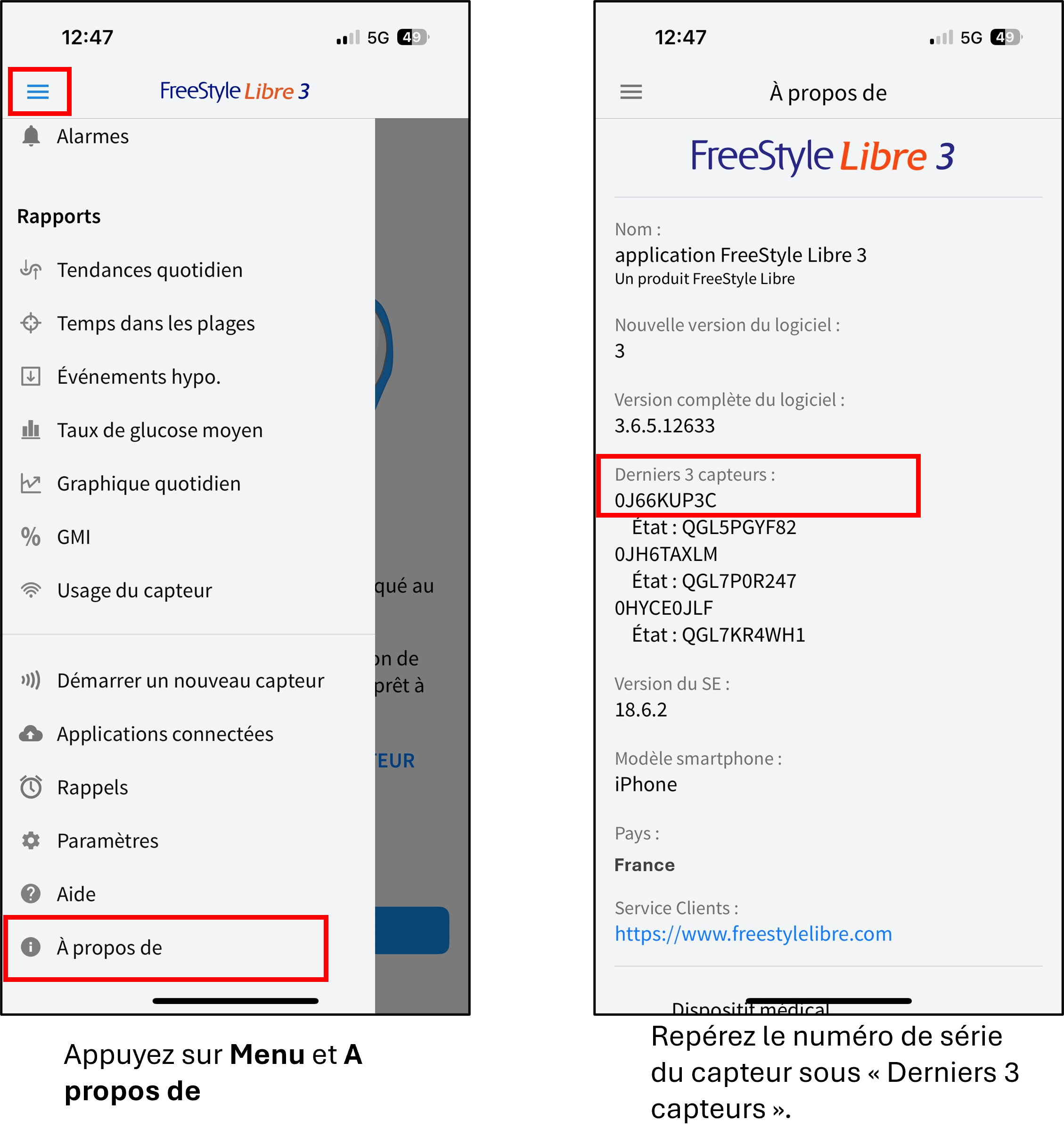 sensor serial number