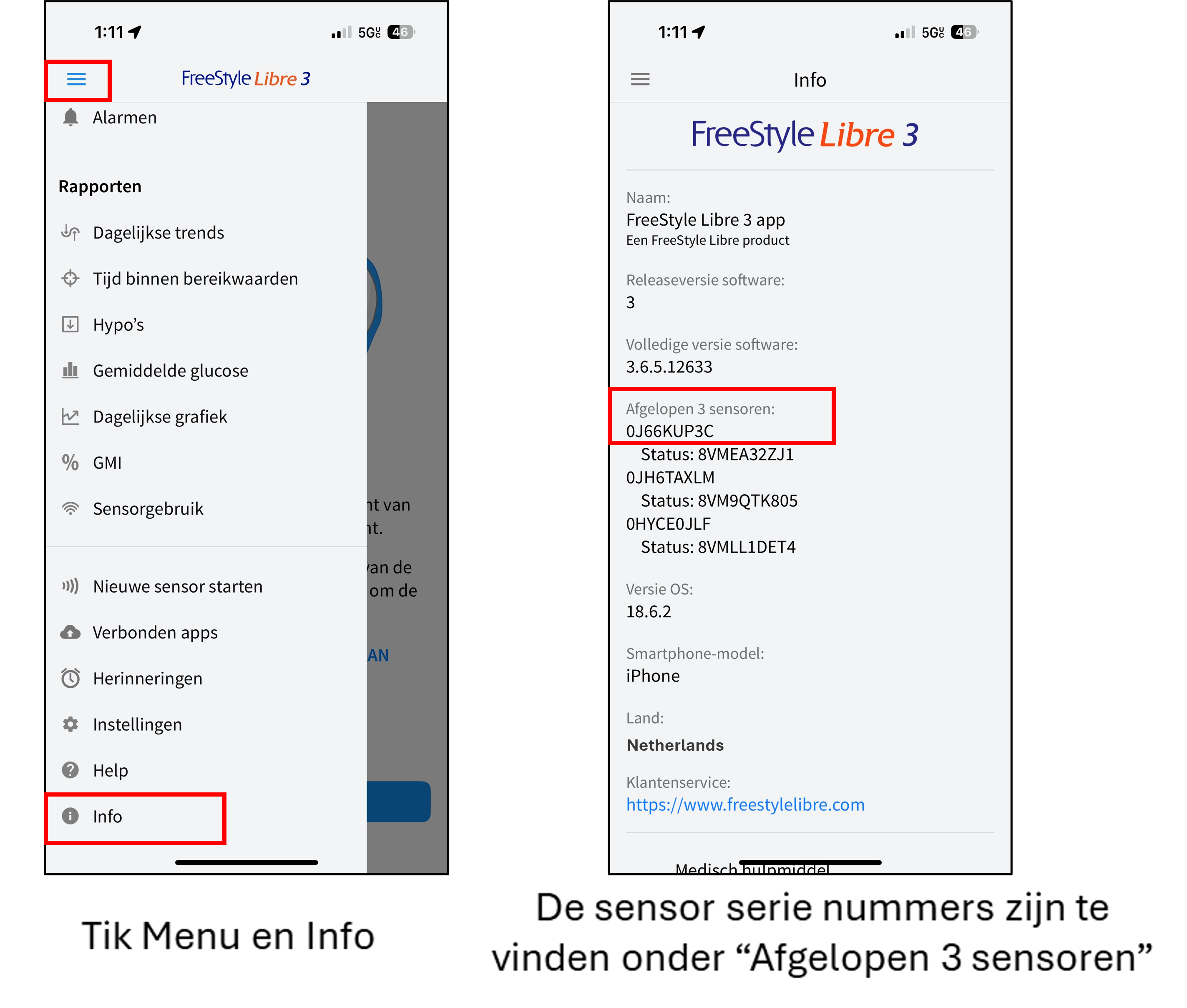 sensor serial number
