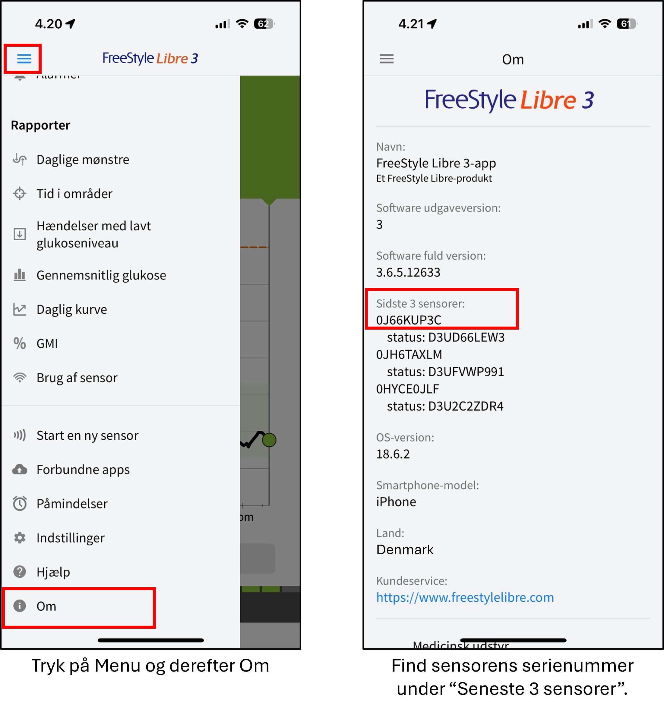 sensor serial number