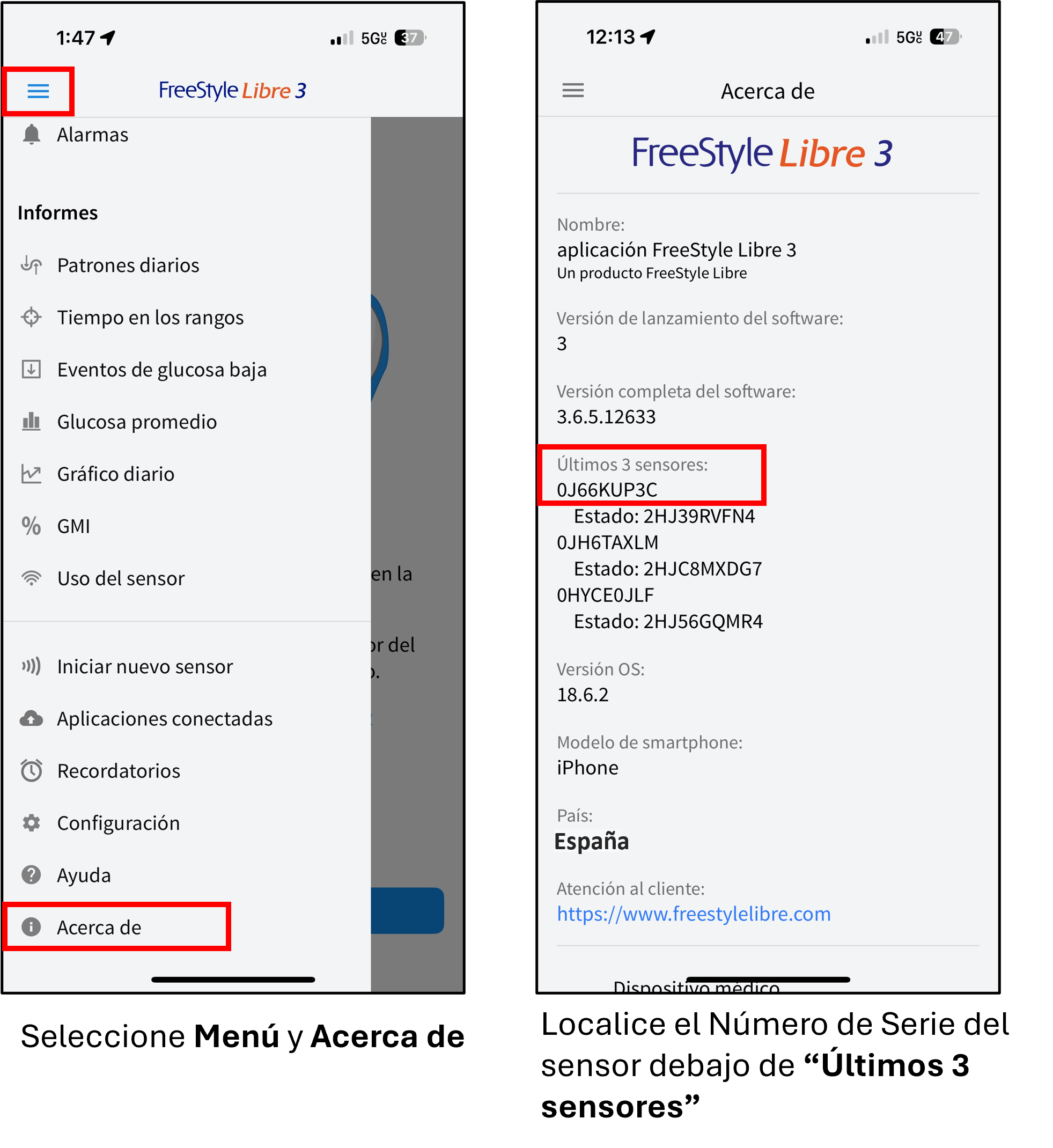 sensor serial number