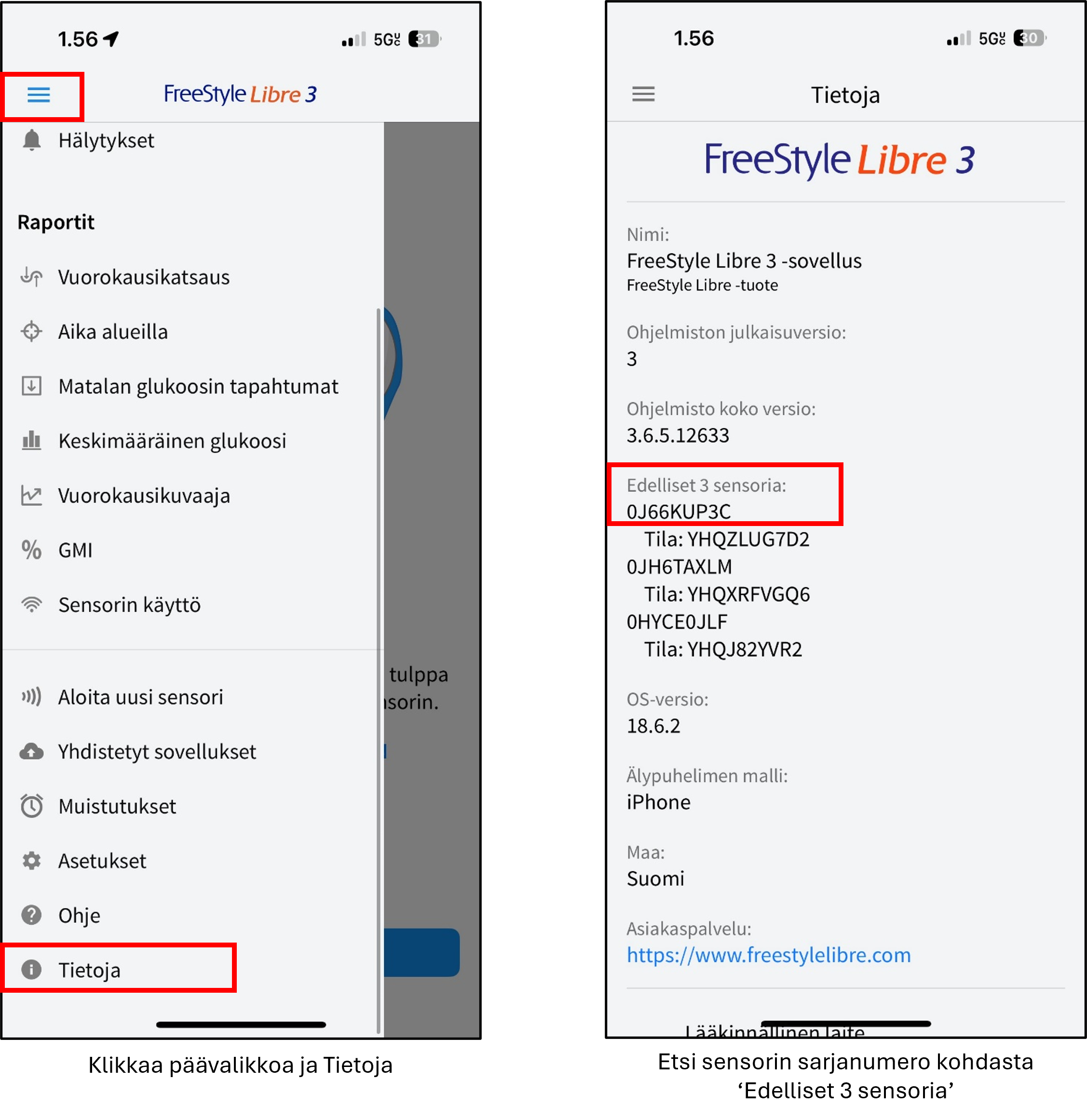 sensor serial number