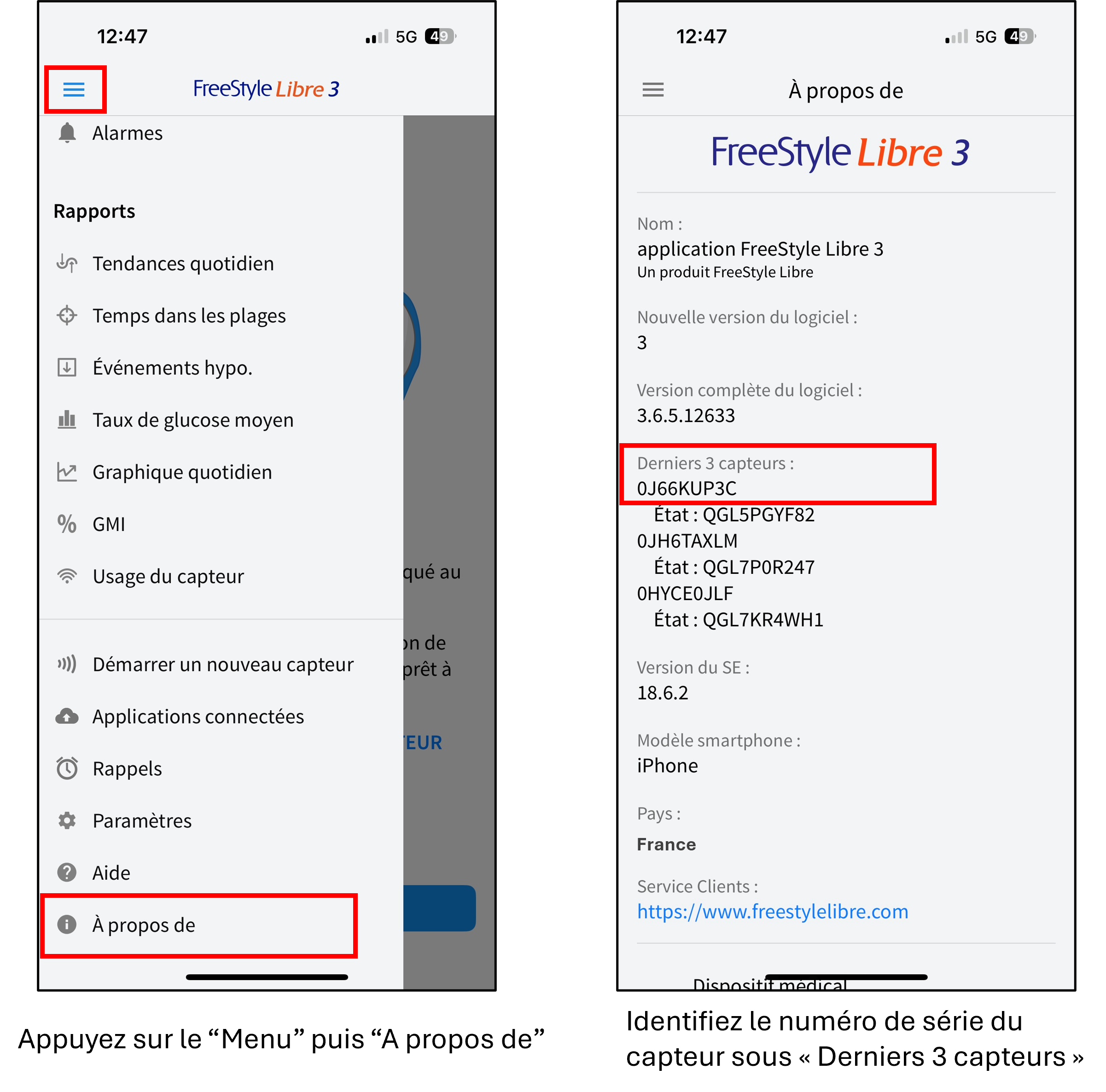 sensor serial number