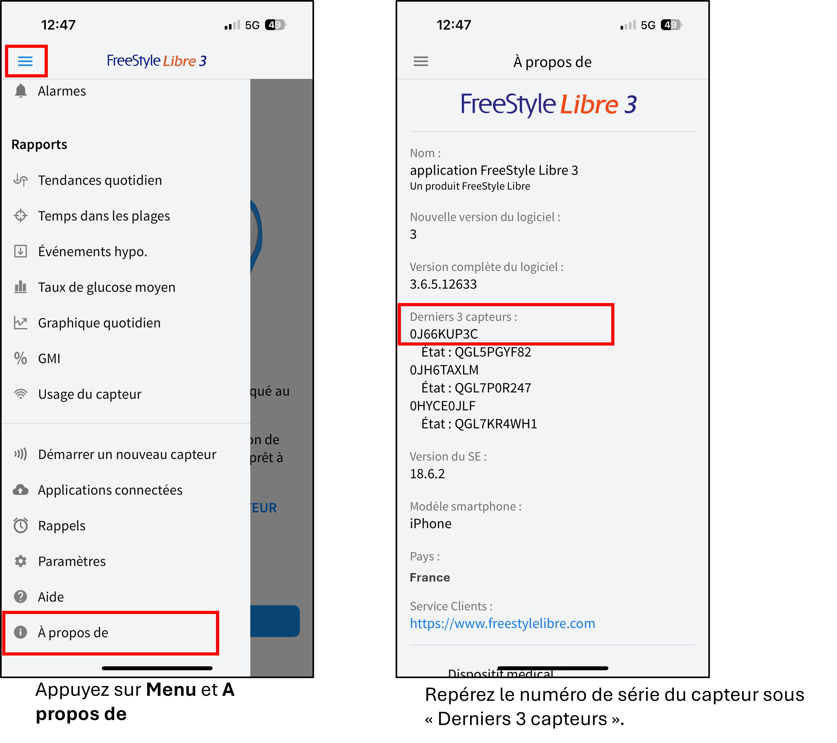 sensor serial number