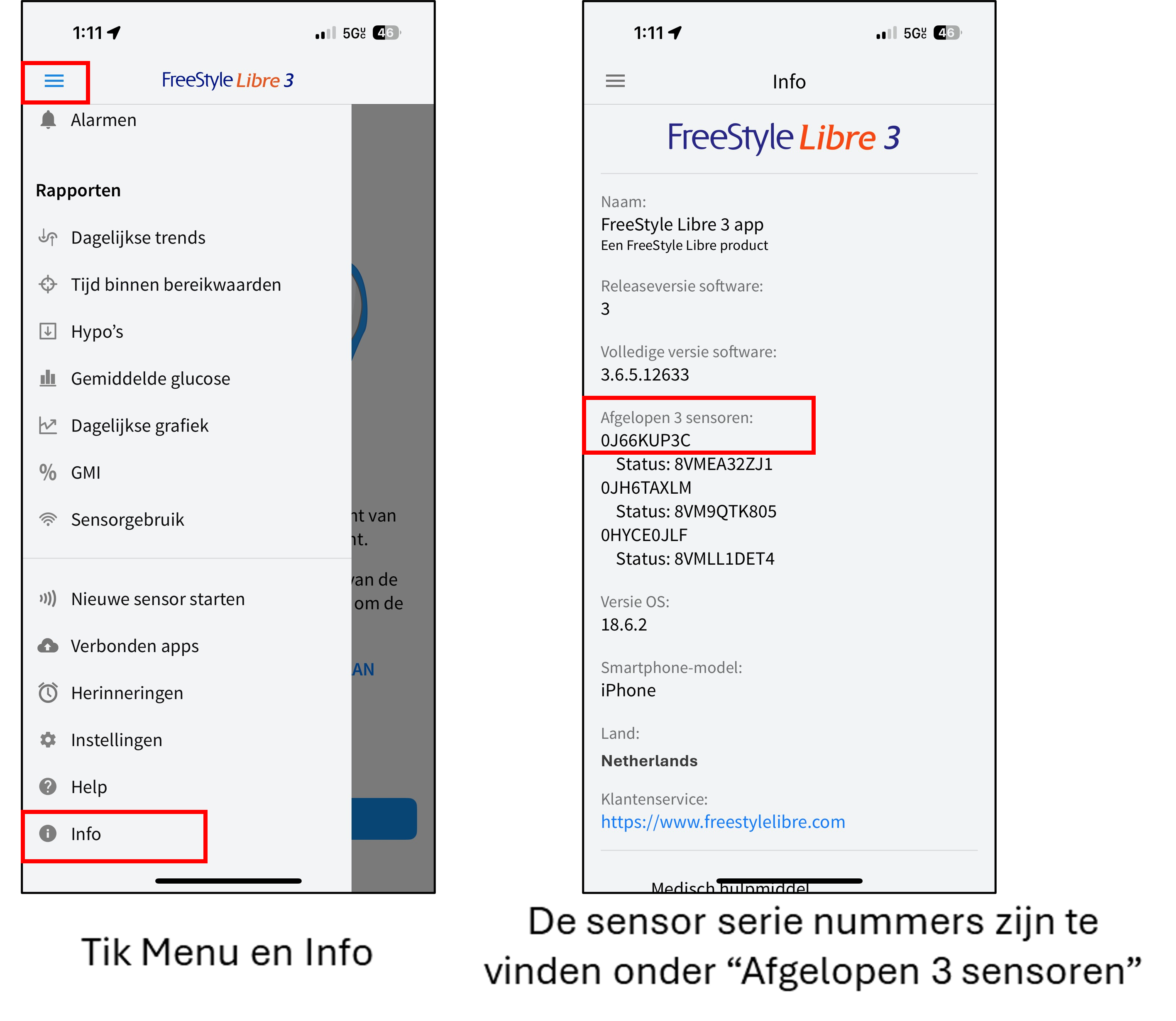 sensor serial number
