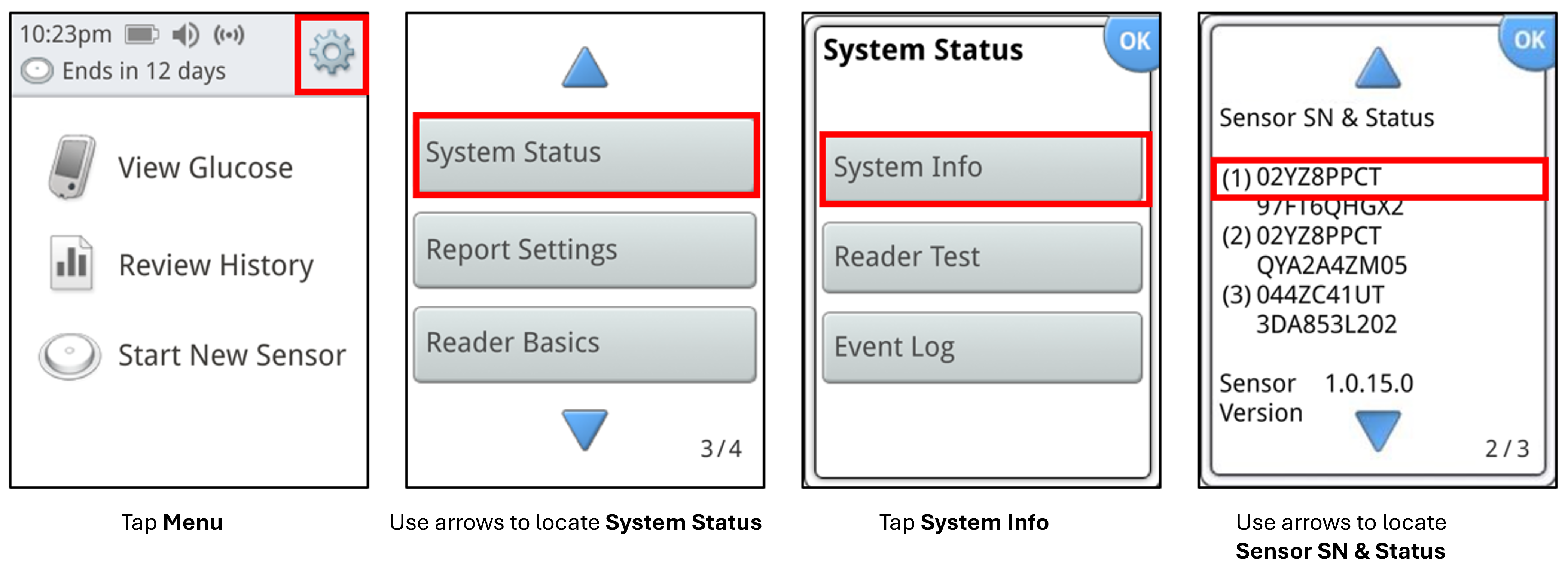 sensor serial number
